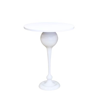 Image of French Nouveau White 1 Sphere Table